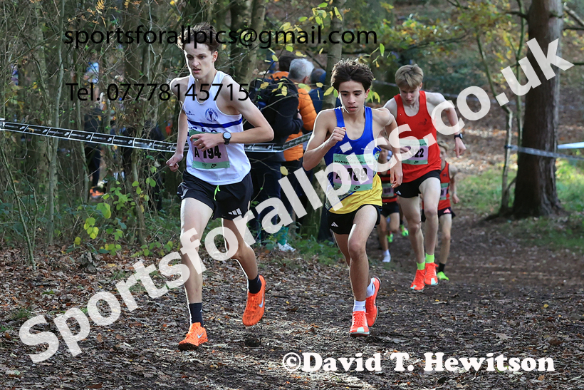 Boys Under-15s 2025 National Cross Country Relays, Berry Hill Park, Mansfield. Photo: David T. Hewitson/Sports for All Pics